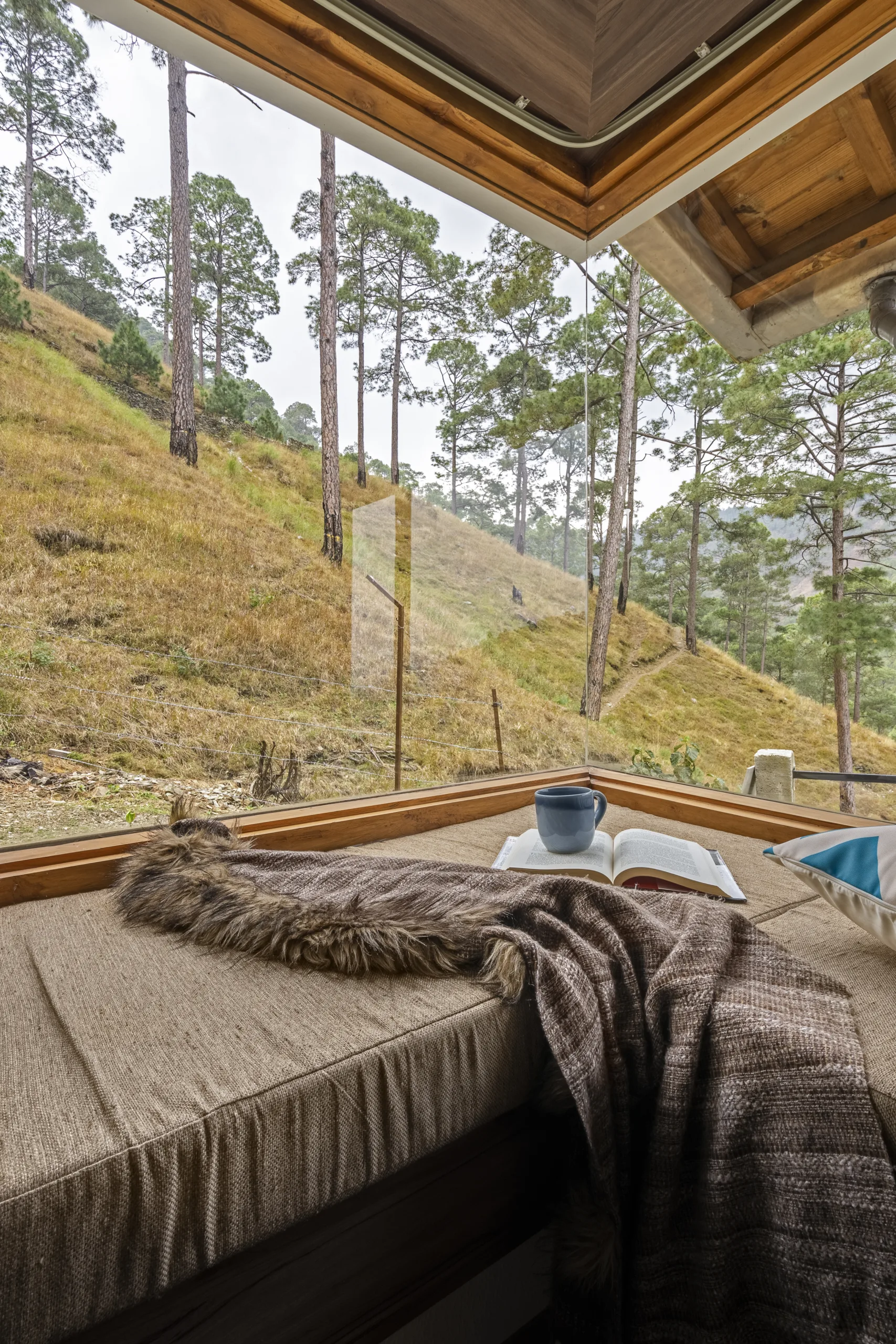 Private deck with outdoor fireplace